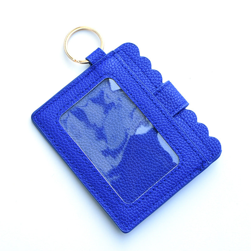 Wholesale Colored PU Leather Bank Card Bag, Fashionable and Creative Student Bus Card Holder Clip